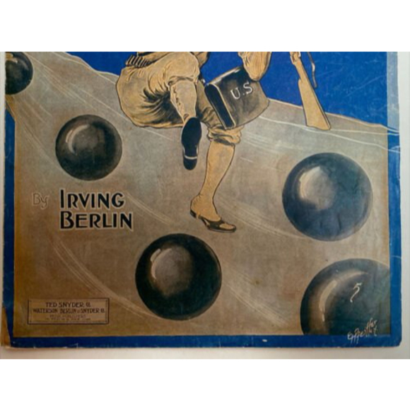 Vintage The Ragtime Soldier Man by Irving Berlin 1912 antique sheet music Jazz - Picture 4 of 12